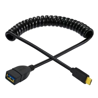 USB 3.0 TYPE-C A female-C male straight telescopic spring Cable
