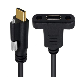USB3.1 Type-C female to male connector with single screw cable on top