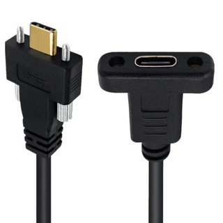 USB 3.1 type-c male to female extension cable with screw holes