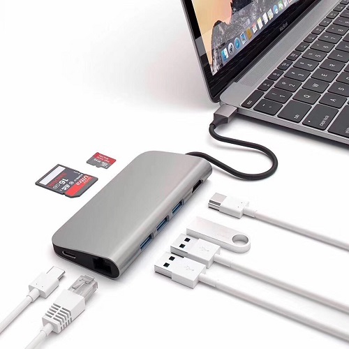 Multi-hole USB expansion adapter