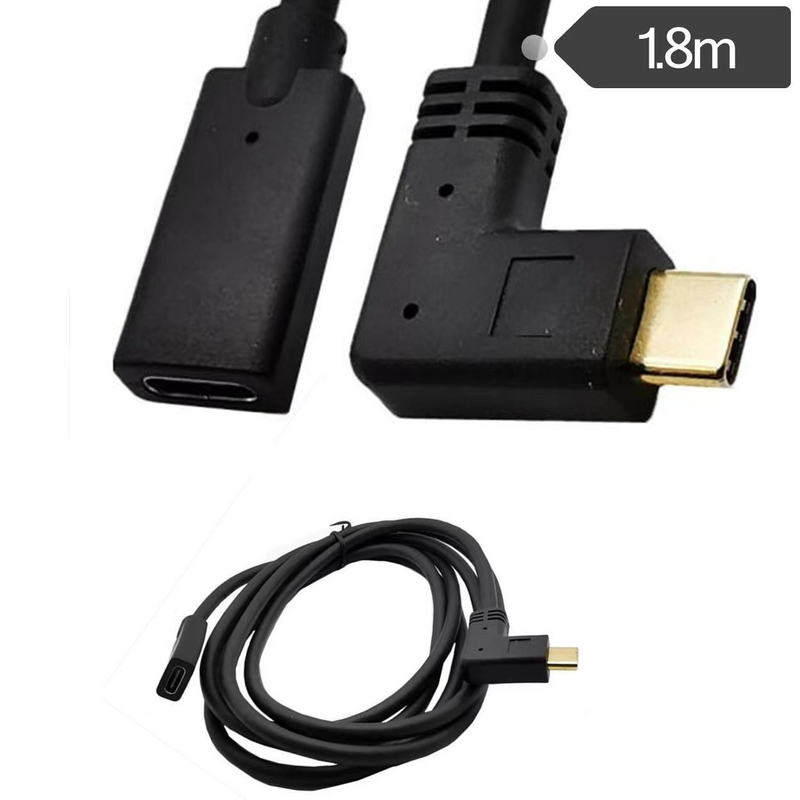 1.8M male to female USB Type-C3.1 high-speed transmission fast charging cable