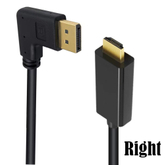 90Degree Right Angle DISPLAYPORT M to HDMI-A M Cable Adapter