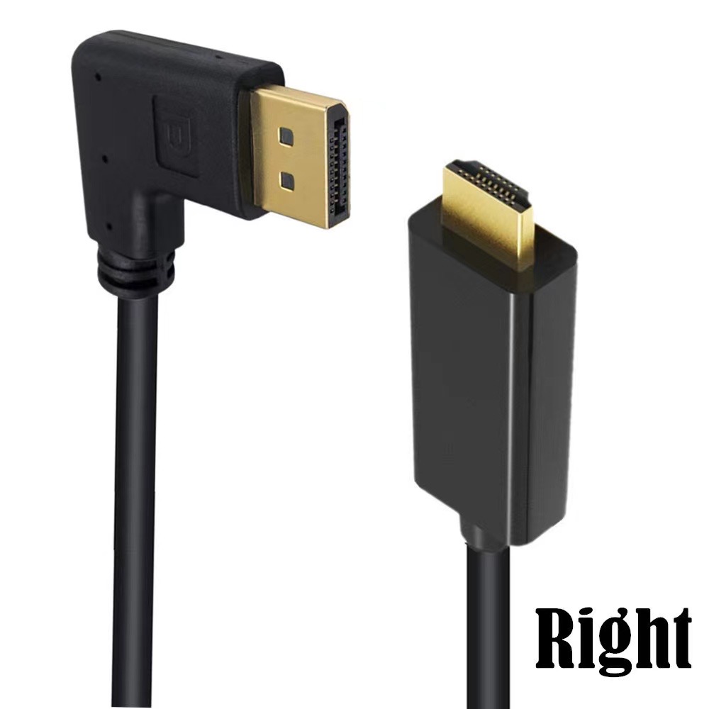 90 degree right angle DP1.4 elbow dp4k HD cable