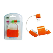Sample 28 Orange USB A Male & I-PHONE Transmission Cable