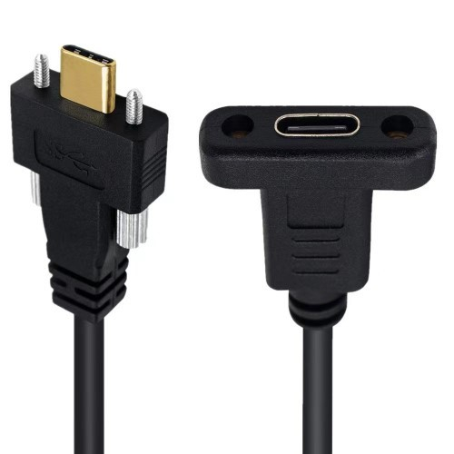 USB 3.1 Type-c Male To Female Extension Cable with Screw Holes