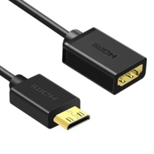 Mini HDMI (male) to HDMI (female) adapter cable