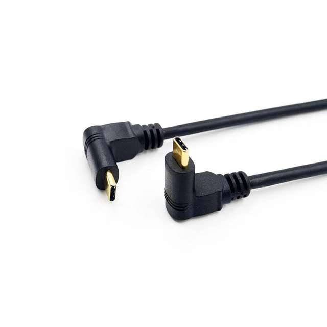USB 3.1 Type C/C 90 degree elbow transmission cable