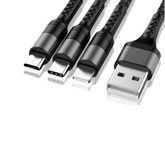 USB C to Multi Fast Charging Cable [Apple MFi Certified] USB A/C to 3-in-1 Long Charging Cord