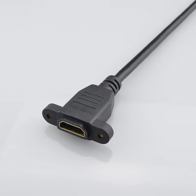 HDMI female extension cable with screw holes