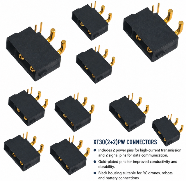XT 2+2 and XT 2+4 Hybrid Power and Signal Connectors