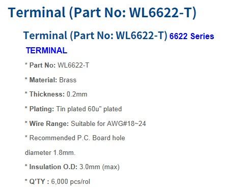 6622 Series Crimp Terminal