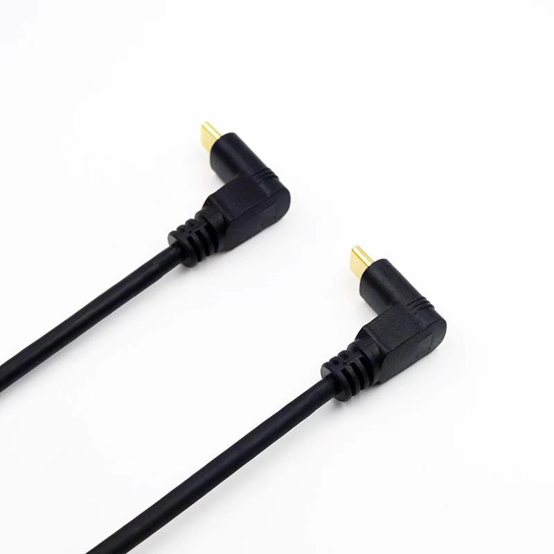 USB 3.1 Type C/C 90 degree elbow transmission cable