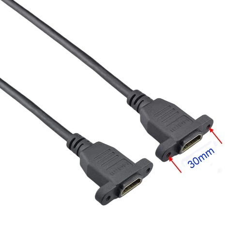 HDMI female extension cable with screw holes