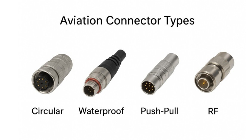 Waterproof aviation plug and socket connector series