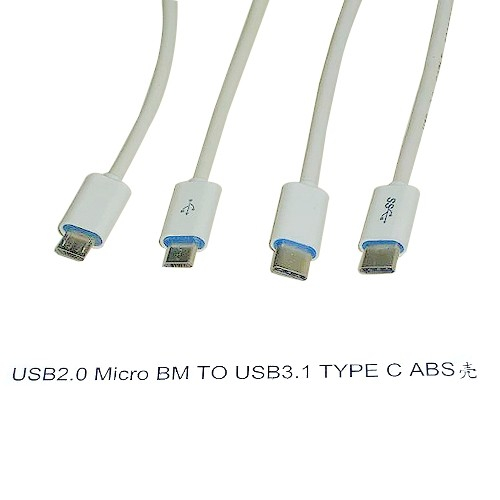 Usb2.0 Micro BM TO Usb3.1 Type C ABS Series