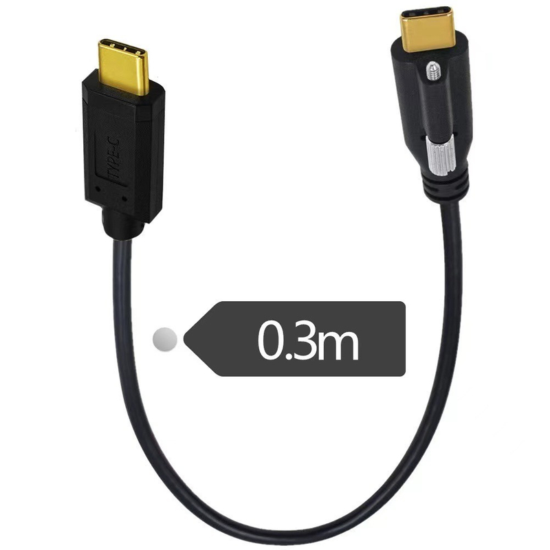 USB3.1 Type-C male to male connector with single screw cable on top
