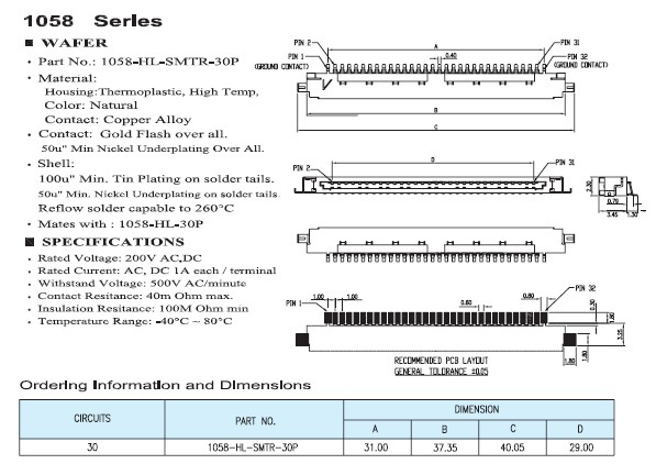 1058HL Series Connectors