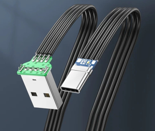 USB 2.0 Type-A male to Micro-B Male/Female OTG flat cable
