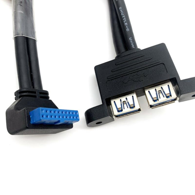 Elbow USB3.0 chassis adapter cable motherboard adapter cable 20pin to USB cable 