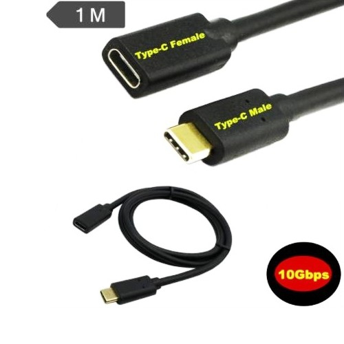 USB3.1 Extension Cable Data Extender Cord Type C Male to USB-C Female