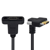 Elbow male to female USB3.1 Type-c cable with screw hole