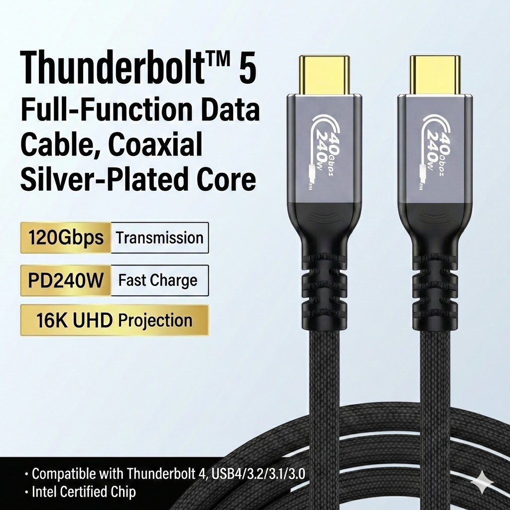 Thunderbolt 5 Full-Function Data Cable