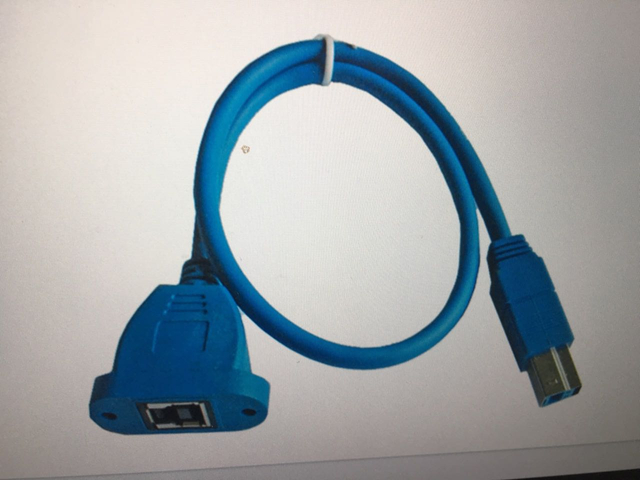 USB 3.0 B male B female with screw hole