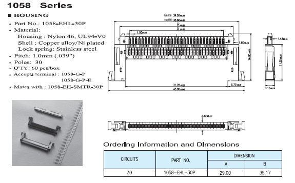 1058EH / 1058EHL Series Connectors
