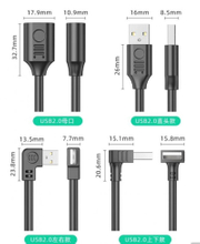 USB 2.0 Male To Female Extension Line Elbow L Angle Bend 90 Degrees USB Set