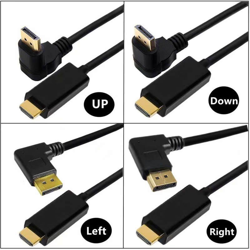 DP1.4 upward elbow to HDTV high definition cable