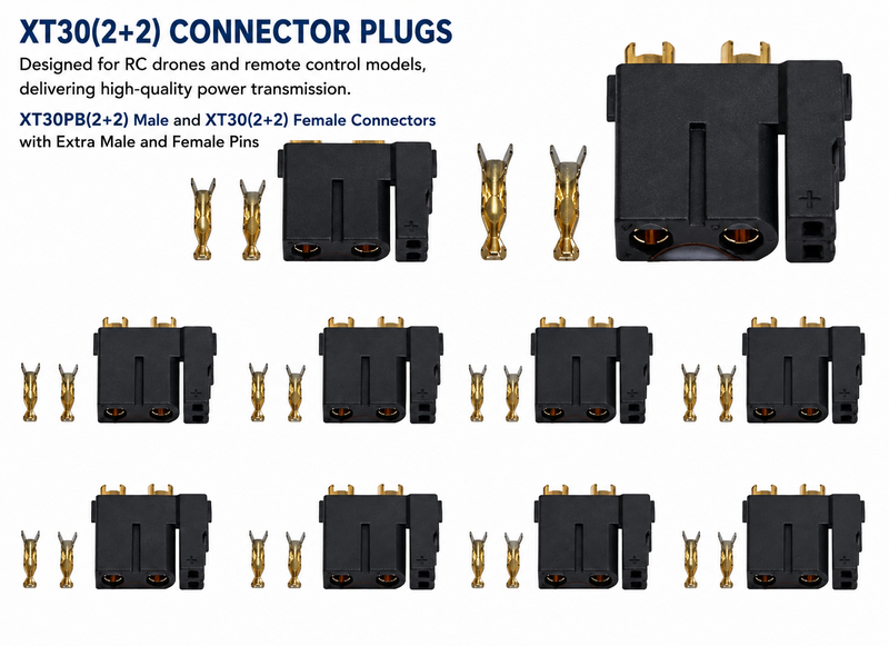 XT 2+2 and XT 2+4 Hybrid Power and Signal Connectors