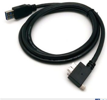 USB 3.0 AM/Micro B transmission cable-90 degrees with lock