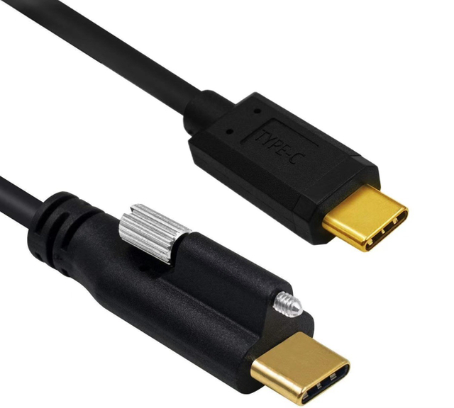 USB3.1 Type-C male to male connector with single screw cable on top