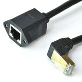 RJ45 male (90 degrees) TO female network cable