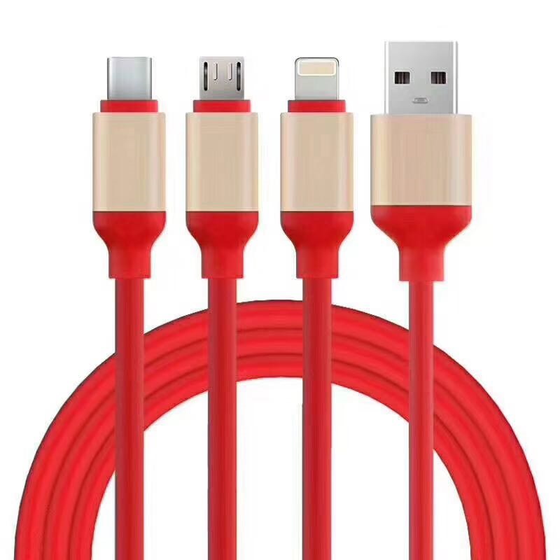 USB2.0 three-in-one charging transmission cable