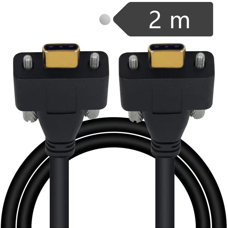 USB 3.1 Type-C high-speed transmission cable with two ears and screws