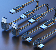 Left and right curved USB3.0 double isolation cable USB3.0Type A male-to-male high-speed transmission cable
