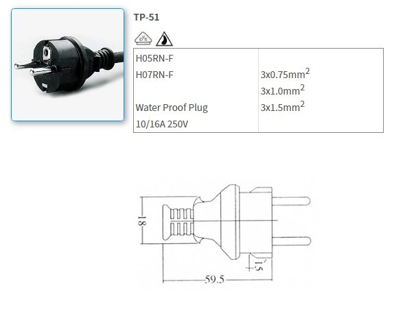 TP-51 Water Proof Plug