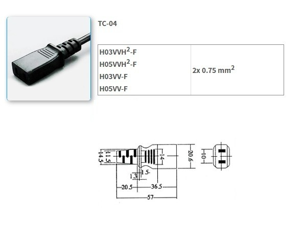TC-04 Power Supply Cords