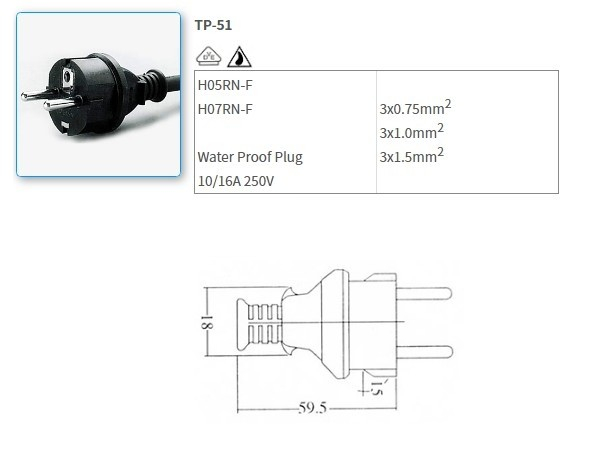 TP-51 rubber waterproof plug