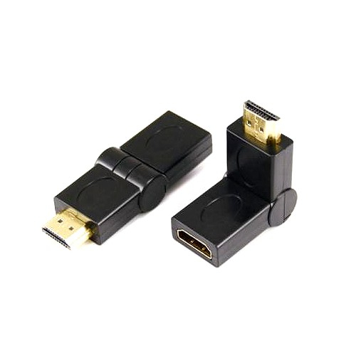 HDMI rotating 180 degree HDMI swivel male and female adapter