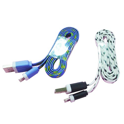 3-22 USB AM TO I-PHONE 5 Flat line Multicolor